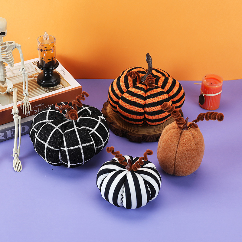 Stripe Halloween Pumpkin Spider