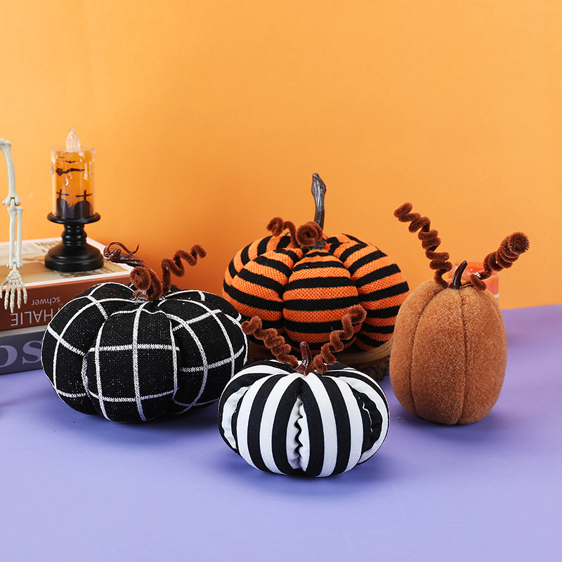 Stripe Halloween Pumpkin Spider