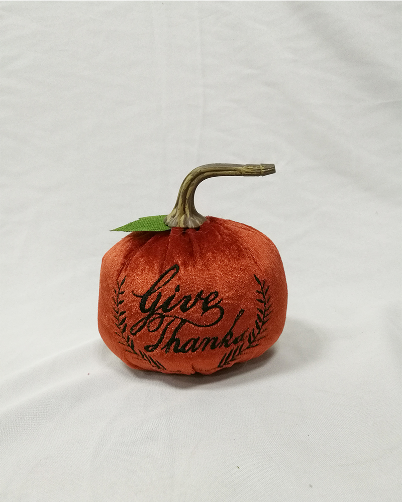 Embroidered Thanksgiving Pumpkin Decoration