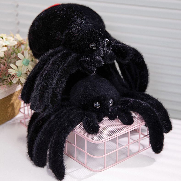 Halloween Black Spider Simulation Plush Spider Toy