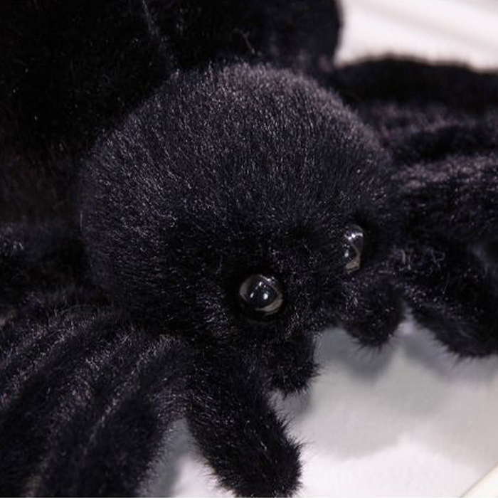 Halloween Black Spider Simulation Plush Spider Toy