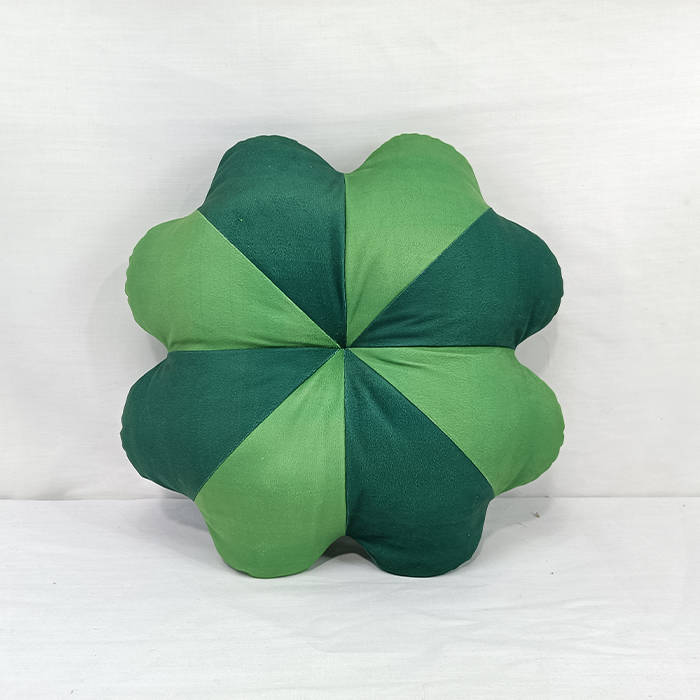 Four-Leaf Clover Pillow Green Soft Plush Seating Cushion