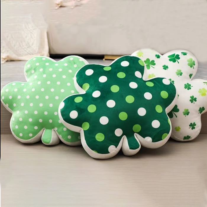 Saint Patrick's Day Clover Throw Pillows