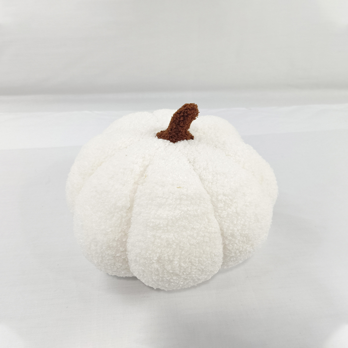 White Plush Pumpkin Stuffed Cushion Sofa Pillow