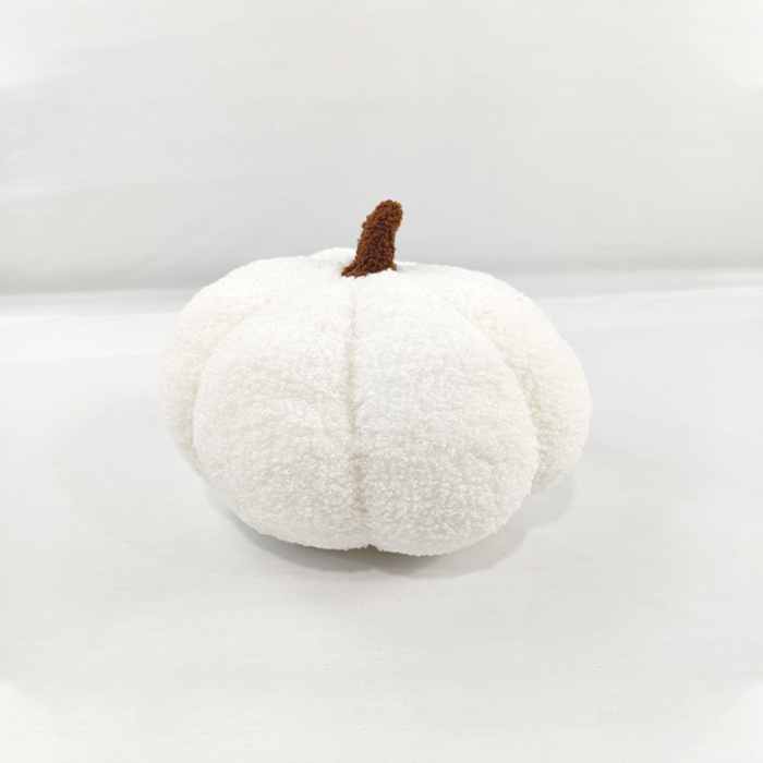 White Plush Pumpkin Stuffed Cushion Sofa Pillow