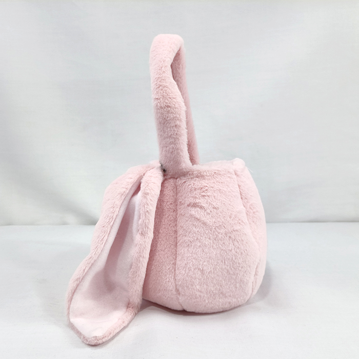 Sweet Easter Pink Long Ears Bunny Basket