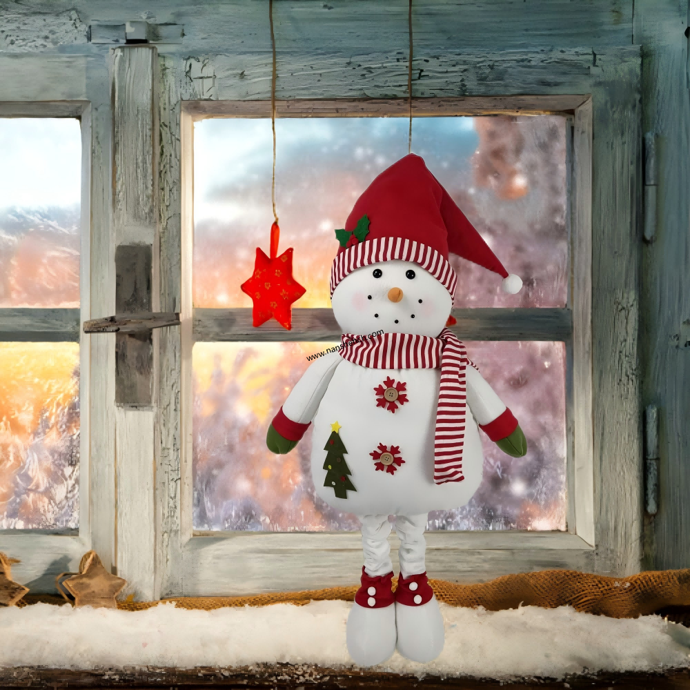 Mass production of festive telescopic snowman decorations