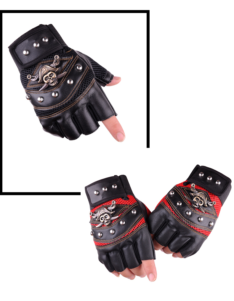 PU Half Finger Tactical Gloves Riding Motor