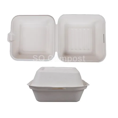 Bagasse Tableware 6” Hamburger Box