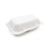 Bagasse Tableware 9”×6” Clamshell Boxes with 2-Compartment
