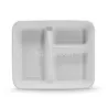 Square Bagasse Tray with 3-Compartment