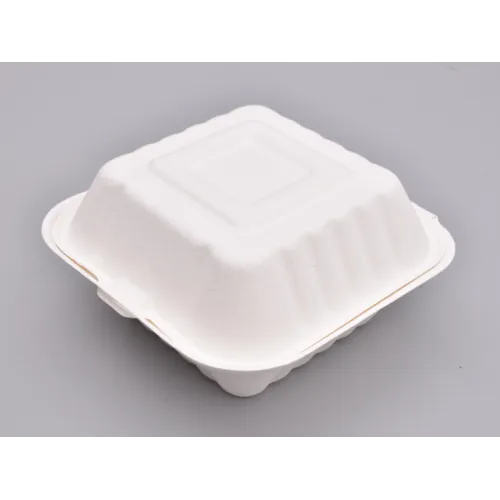 Столовая посуда из жома 6 дюймов Коробка для гамбургеров