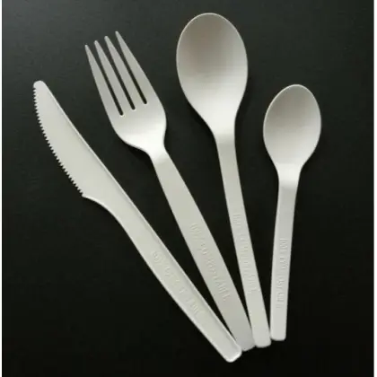 Couteaux, fourchettes et cuillères en bagasse et PLA