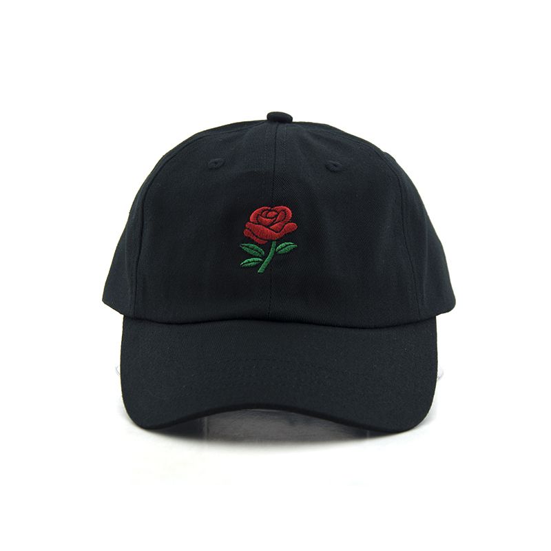 Sombrero de papá con diseño de bordado de flores