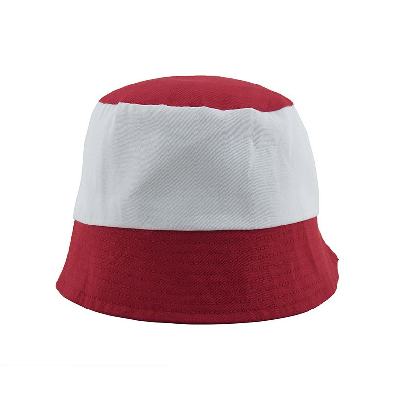 Einfarbige, kontrastfarbene, leichte Bob-Mütze aus Baumwolle