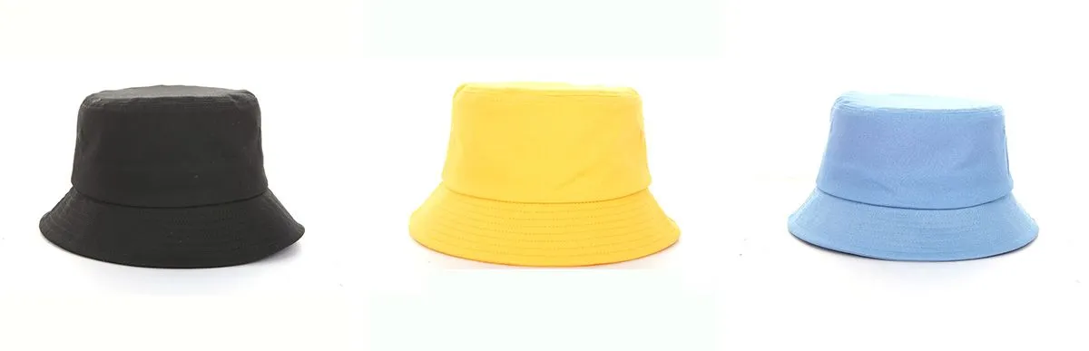 Adult Cheap Bucket Hat with Light Brushed Cotton Twill Fabric