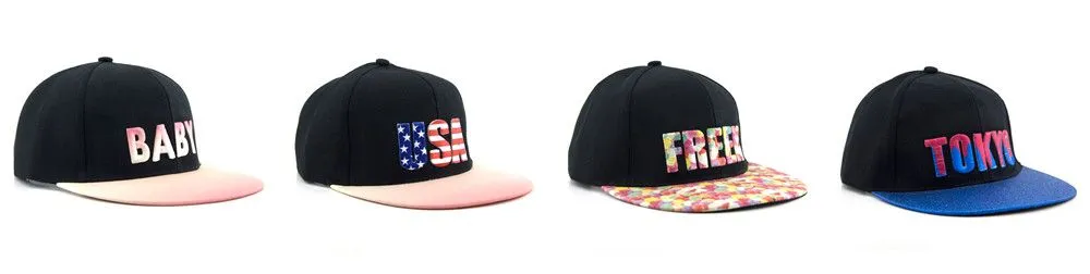 Snapback Caps with Sublimation Printing Embroidery