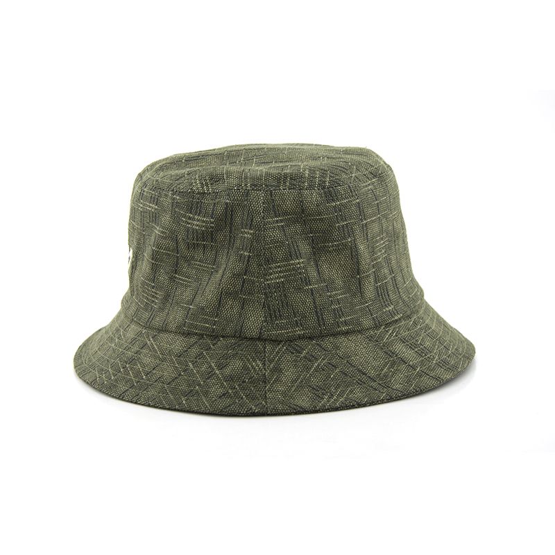 Single Bucket hat with Linen Fabric
