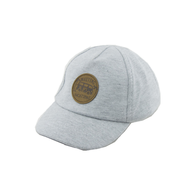 Baby Soft Fabric Baseball Cap with Leather Patch