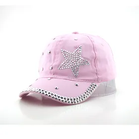New fashion Girls Baseball cap with rhinestone Diamond