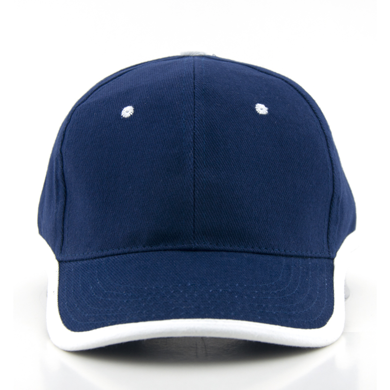Baseball cap with all around piping