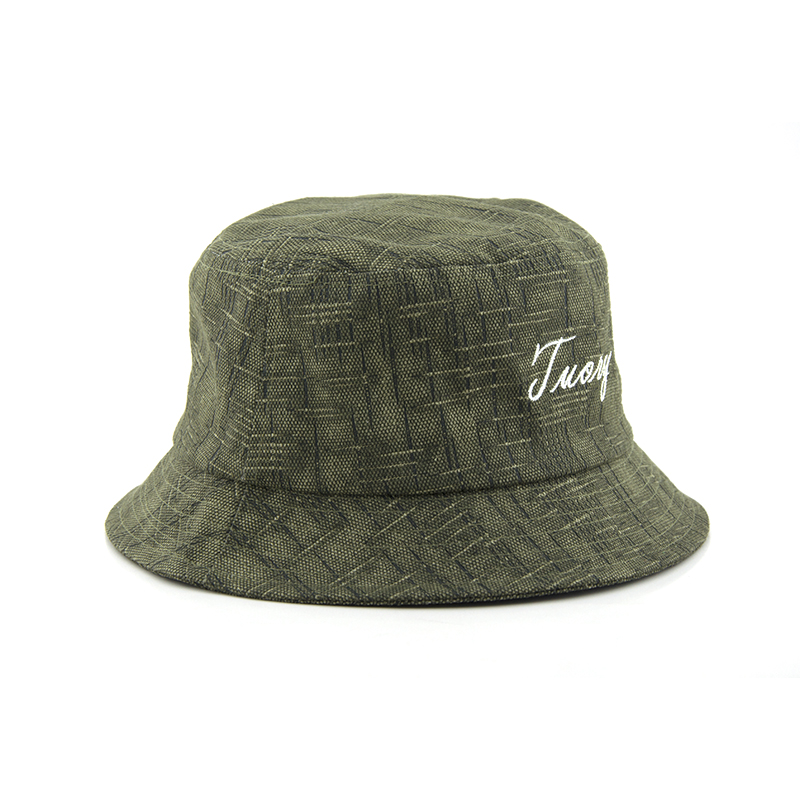 Single Bucket hat with Linen Fabric