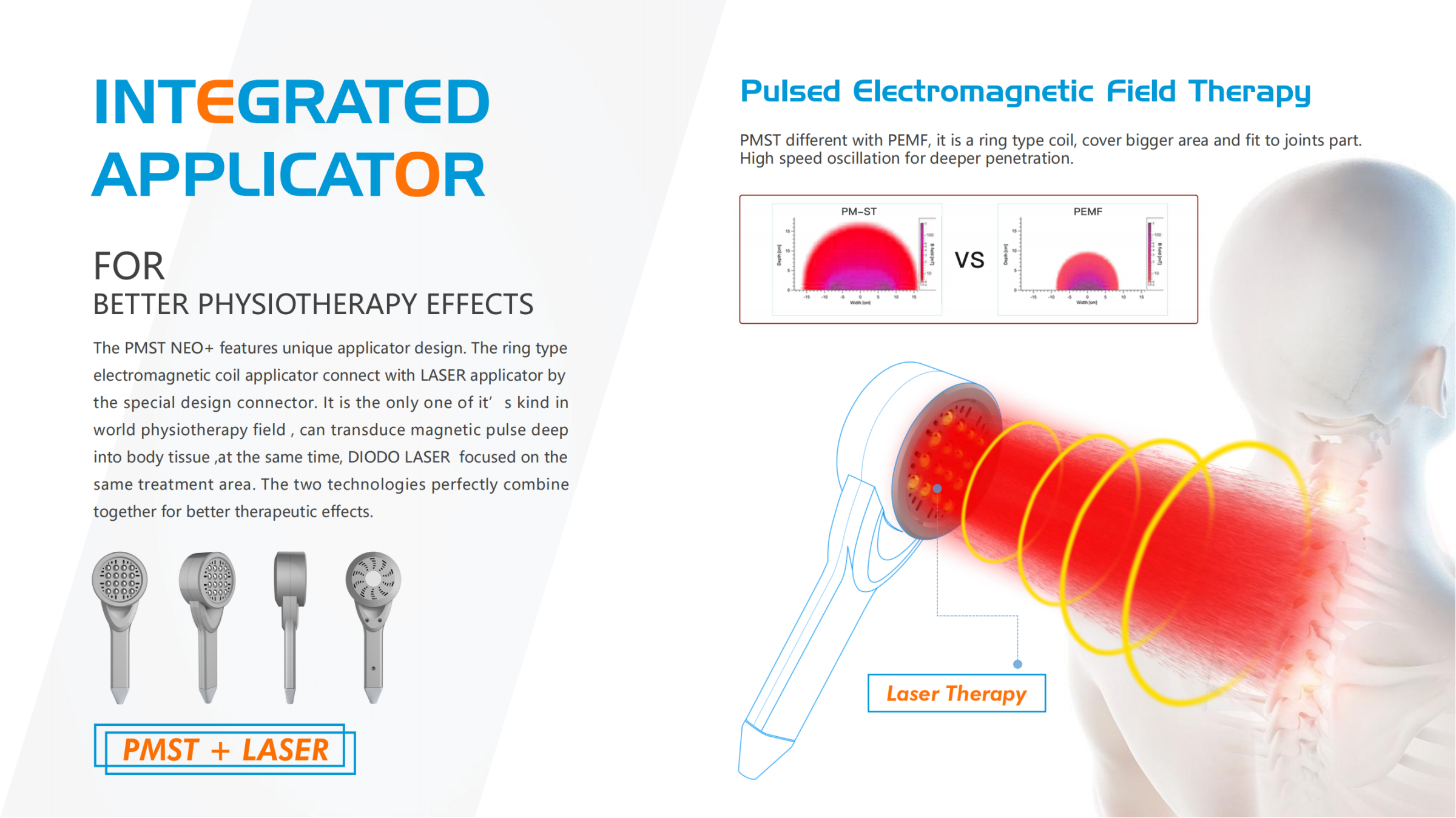 Multifunction 2 in one EMTT Physio Magneto 808 Diode laser Pain Relief device