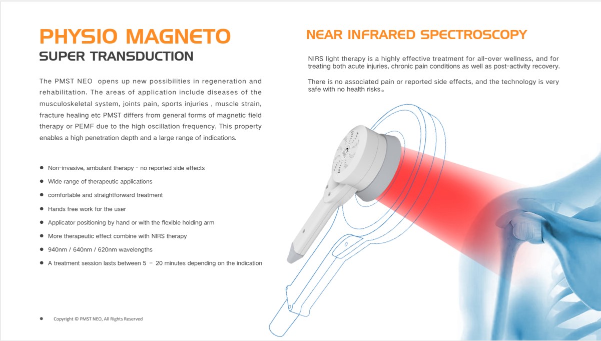 2 IN 1 Physio Magneto + NIRS Pain Relief device