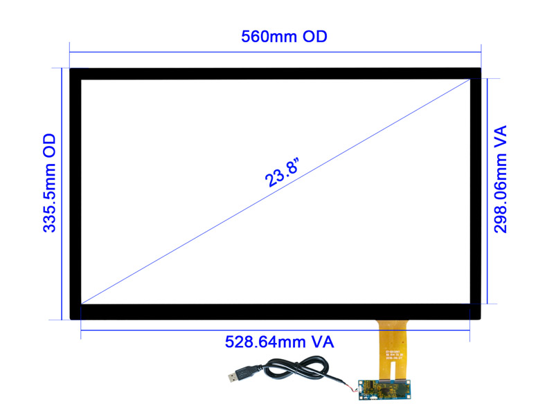 23 8 Inch Capacitive Touch Panel