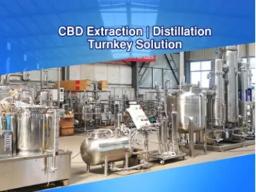 Biomass extraction to distillate pure cbd oil turnkey solution