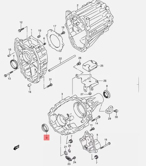 XH0377G 29283-66J30 09283-40037 Suzuki Front Output Shaft