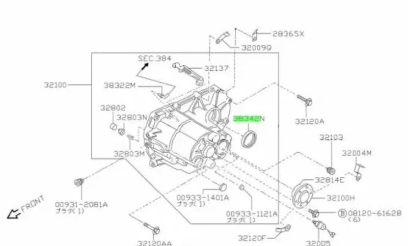 N2244 Nissan Shaft Seal 38342-D2100 TCY 40*56/65*20 High Quality