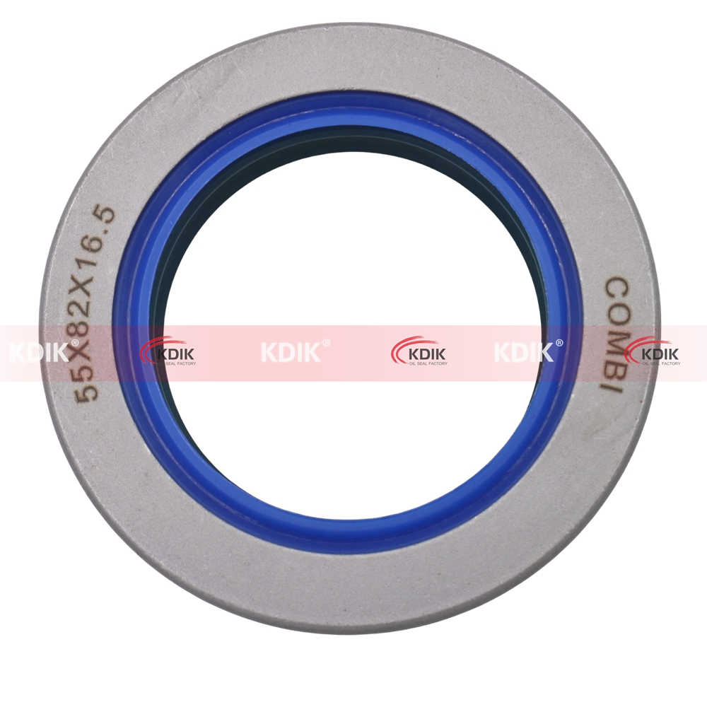 Комбинированный сальник 55*82*16,5 для уплотнения ведущего моста трактора  Комбинированные уплотнения завода Kdik