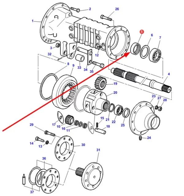 a.kamome　① Demaisi Brake Rod Seal 1860959m1 Brake Seals for Massey