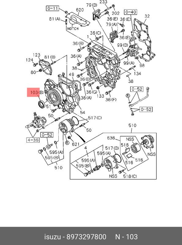 BZ4219E BZ4219F 8-97329-780-0 10950.286 Crankshaft Seal 109
