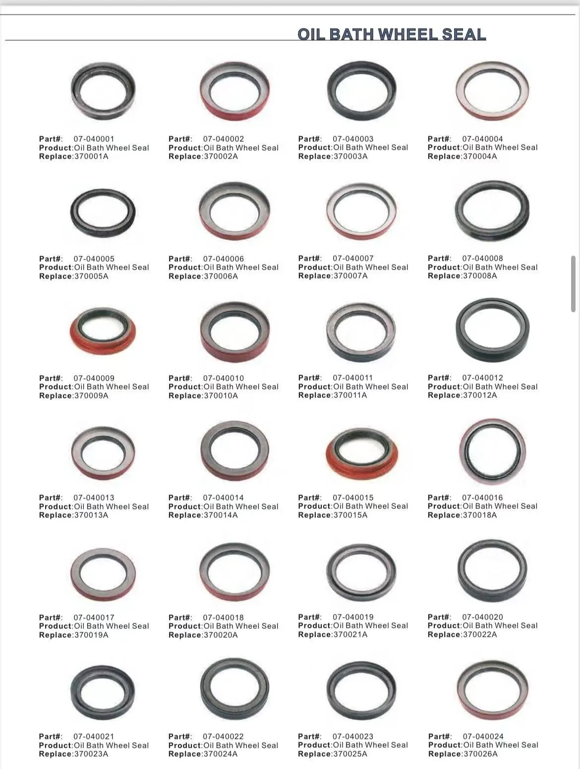 3762726 CR46305 Oil Seal for Wheel Hub OilSeal Truck Spare Parts
