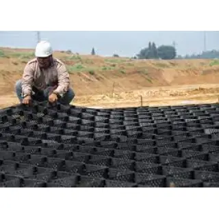Using HDPE Geocell for road base reinforcement also allows for lower quality aggregates found locally, eliminating the need to import better or more material.