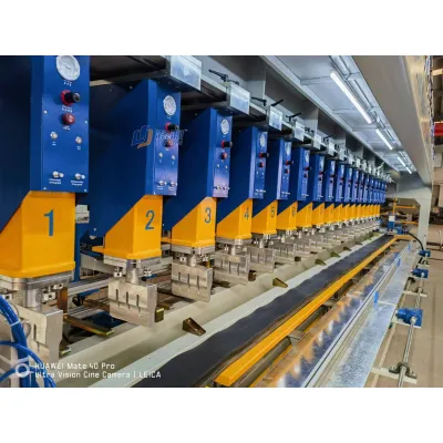 Automatic ultrasonic HDPE,PP geocell welding production line