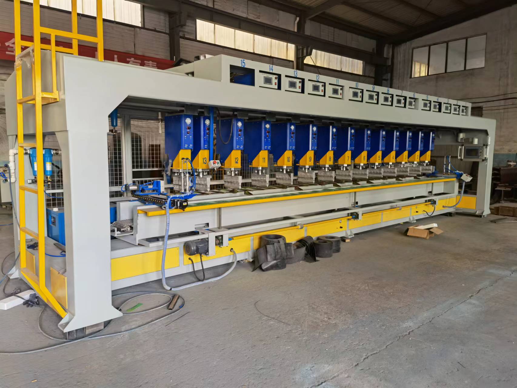 Automatic ultrasonic HDPE,PP geocell welding production line