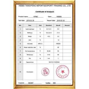 Certificate of Analysis