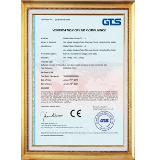 Certificado CE para cable de alimentación