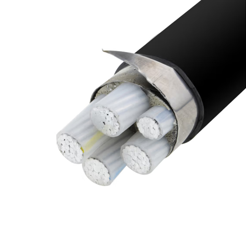 Câble électrique d'alimentation à basse tension d'isolation XLPE en aluminium blindé souterrain