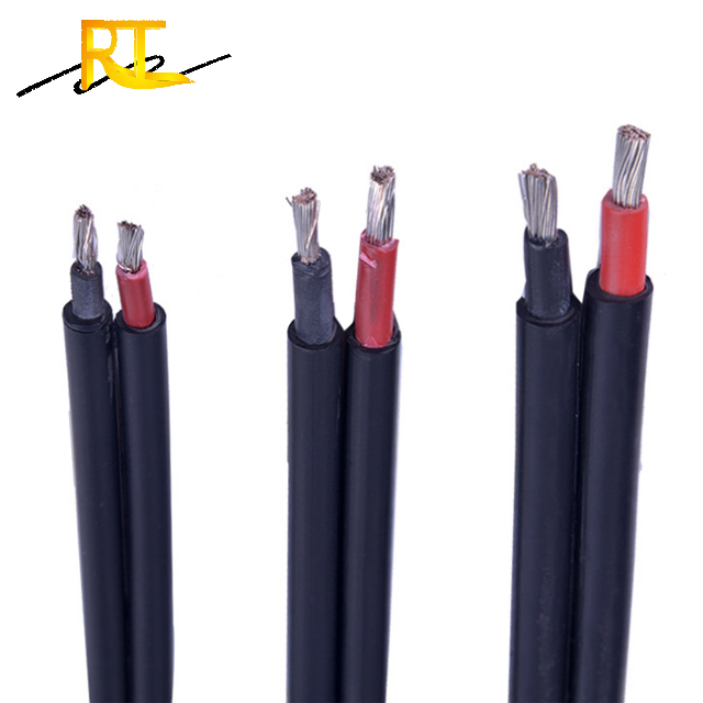 Twin Core PV Solar Wire 2*2.5mm2 2*4mm2 2*6mm2 Tinned Copper Solar PV Cable Electrical Wires
