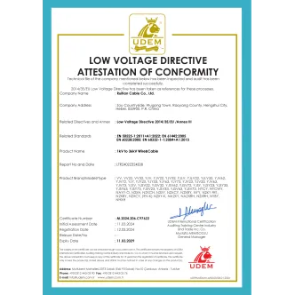 CE Certificate of Power Cable