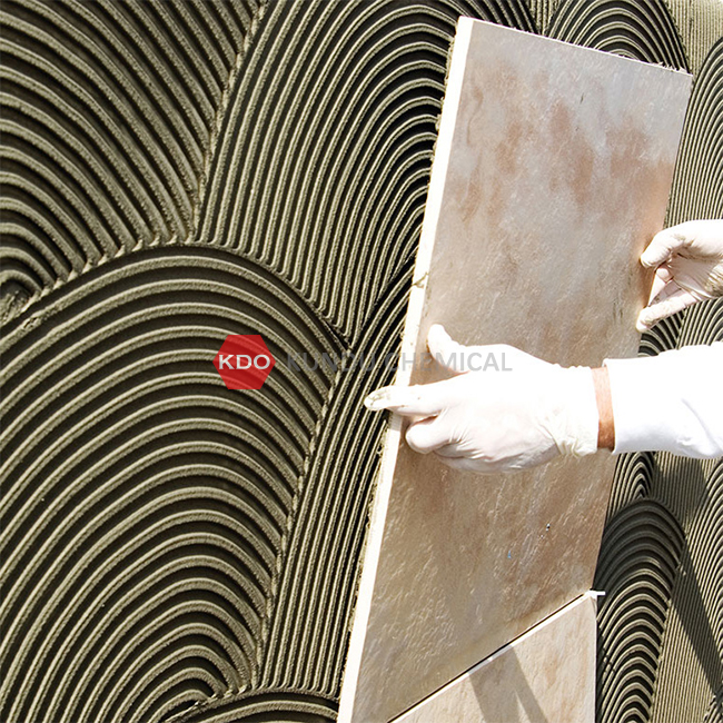 The role of KD6002N and KD6044N redispersible latex powder in ceramic tile adhesive.