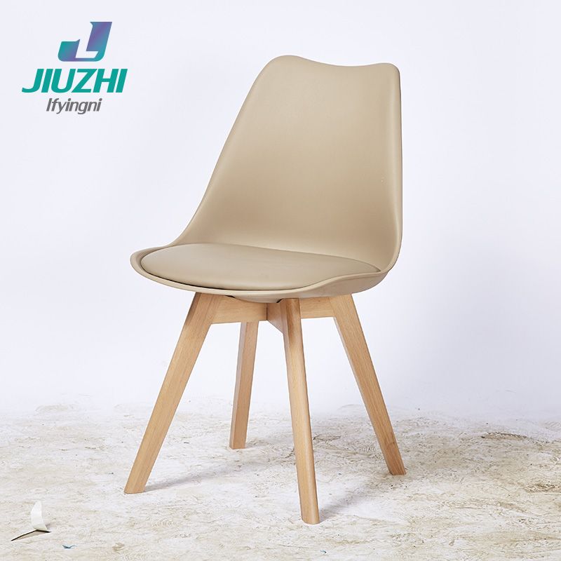 Tulip Transparent Plastic Wooden Leg Dining Chair