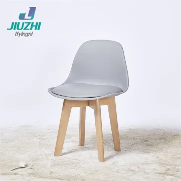 Kids Tulip Plastic Chair with Beech Wooden Leg