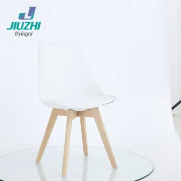 Tulip Transparent Plastic Dining Chair Wooden Leg
