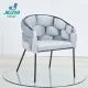 Diamond Waving Uphostered Black Frame Dining Chair