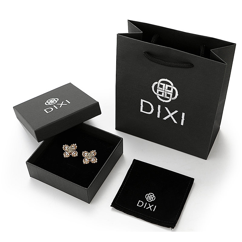 Fancy DIXI simple pearl small sterling silver stud earring